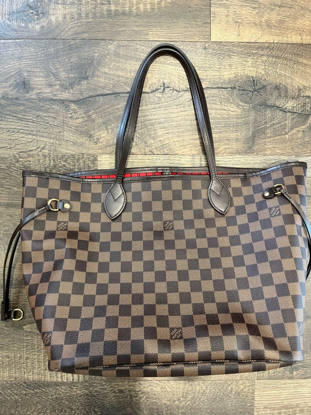 Louis Vuitton Red Stripe Interior Neverful Tote